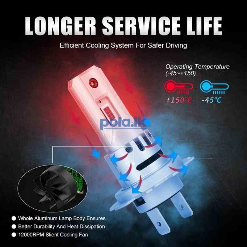 H7 LED Headlight bulb wireless canbus 20000LM 80W - photo 5