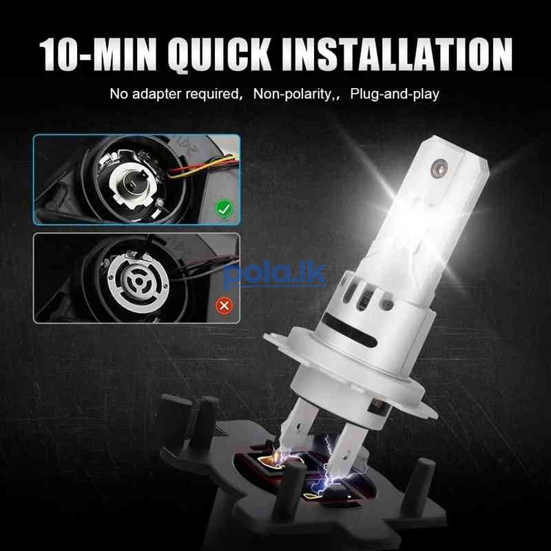 H7 LED Headlight bulb wireless canbus 20000LM 80W - photo 4