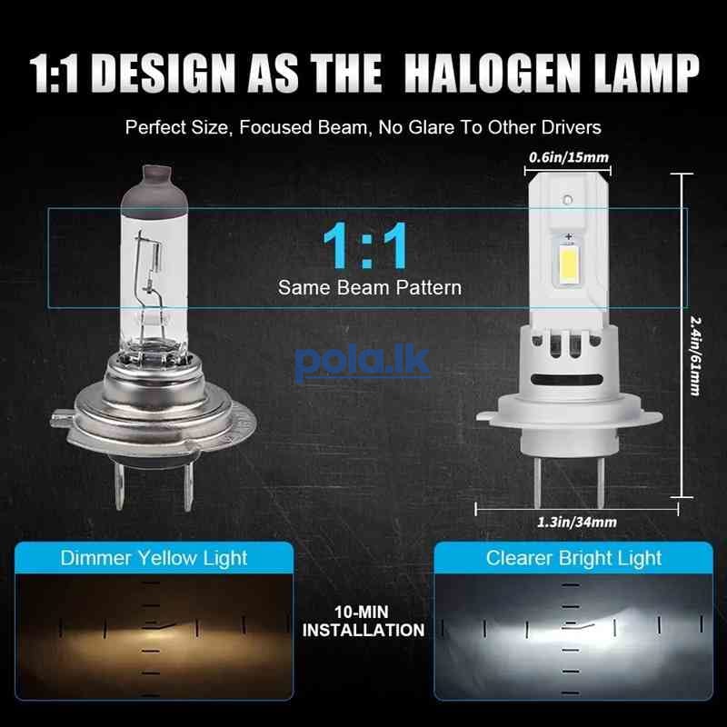 H7 LED Headlight bulb wireless canbus 20000LM 80W - photo 2