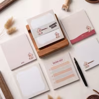 COMBO - Cute Cat | Cute Cat Memo Pad | Cute Top Tear Notepad | Memo Pad | Todo List | Grid Note | Square Notepads | Character Memo Sheets thumbnail 1