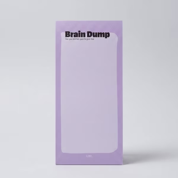 Tear-off desk notepad - Brain Dump — Alyph cute pastel stationery