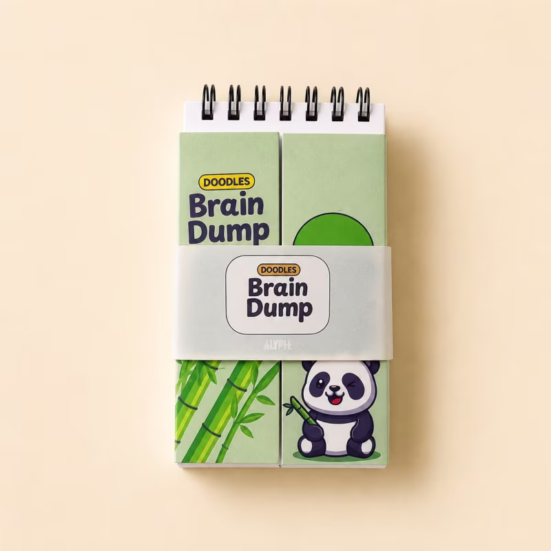 minimal flip books - Character Brain Dumb - Panda — Alyph cute pastel stationery