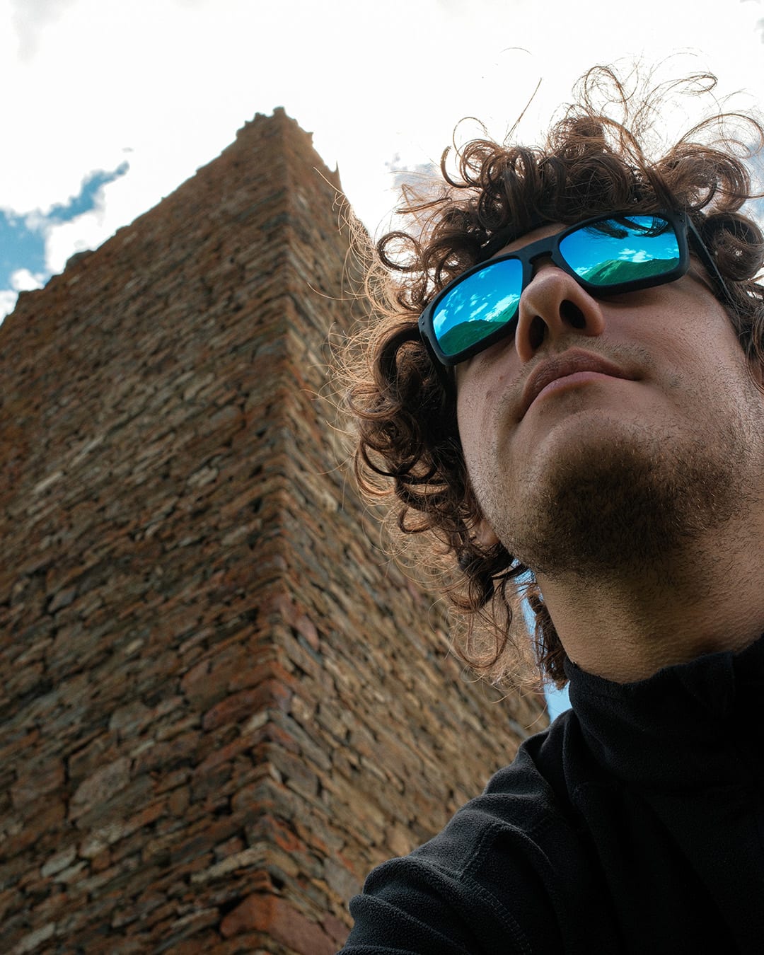 Marc at an ancient georgian castle at Truso Valley