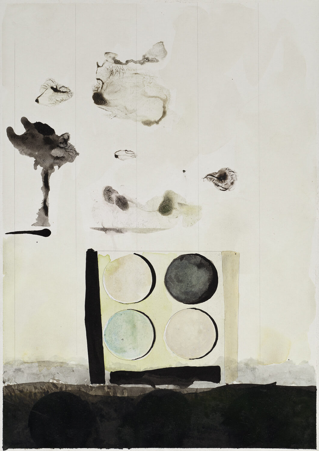 Als Ursprung nur wenige Meter hoch, 2012, 29,7 x 21 cm, indian ink and pencil on paper