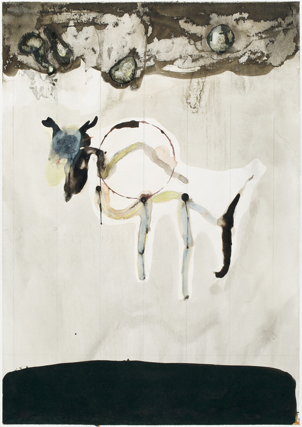 hängende Tierteile 2014, 29,7 x 21 cm, indian ink and pencil on paper