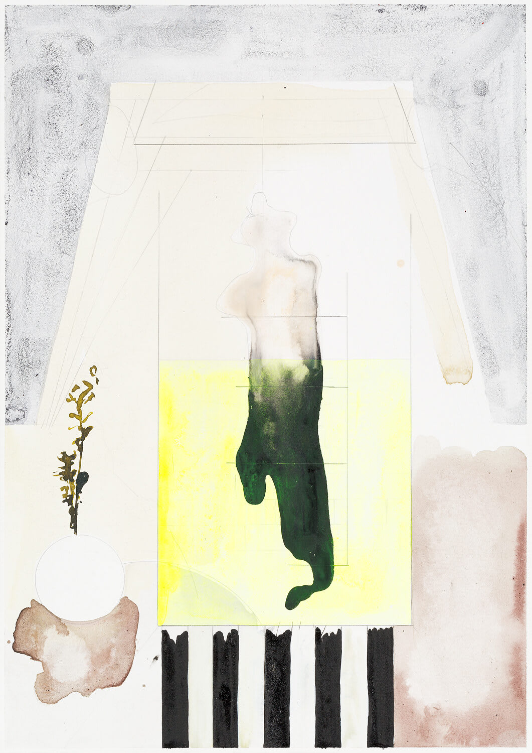 Habitatfragmentierung, 2015, 29,7 x 21 cm, indian ink and pencil on paper