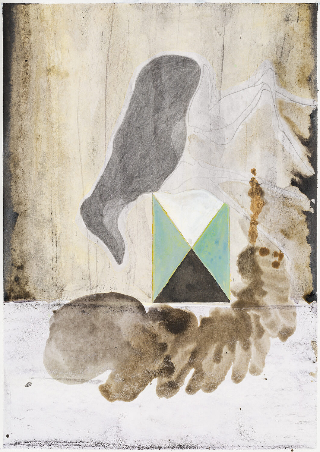 Tier entdeckt eine geometrische Form, 2015, 29,7 x 21 cm, indian ink and pencil on paper