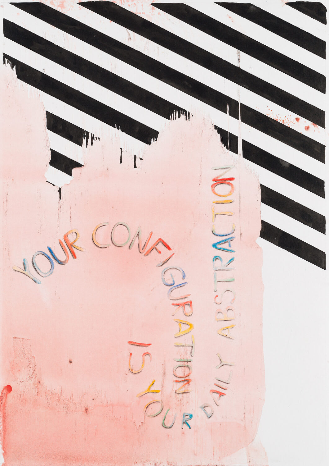 Your configuration is your daily abstraction, 2016, 29,7 x 21 cm, indian ink, crayon and pencil on paper