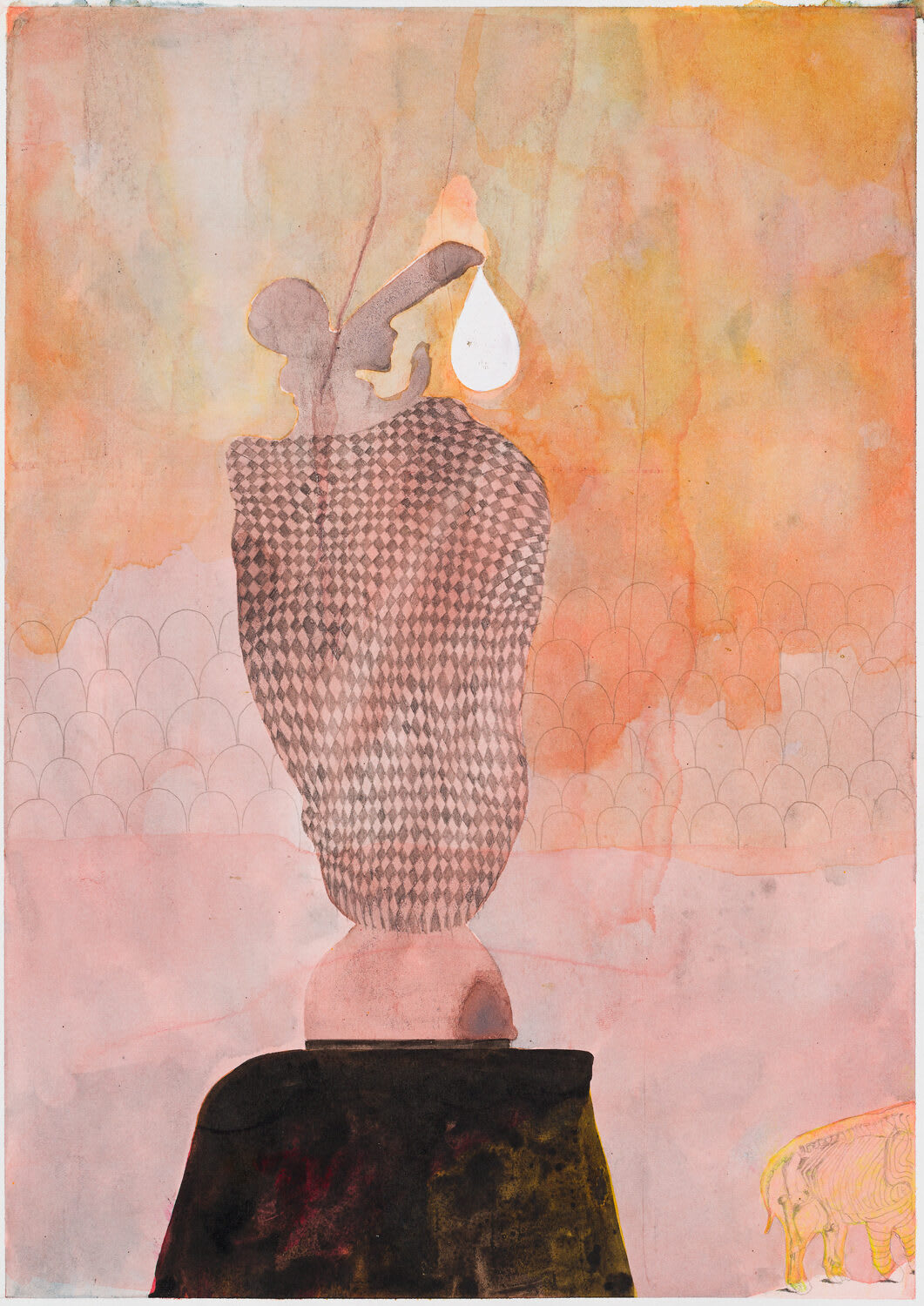 ZentralStück, 2016, 29,7 x 21 cm, indian ink and pencil on paper