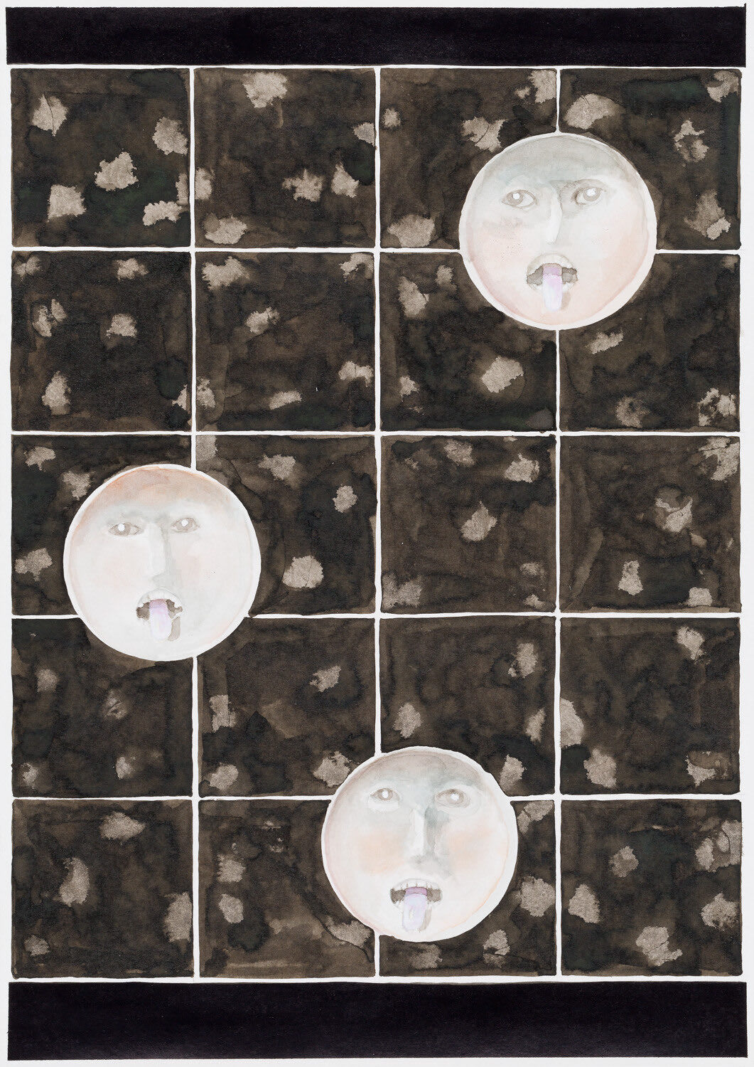 Walkable distance to upgrade the level, 2017, 29,7 x 21 cm, pencil, watercolor and ink on paper