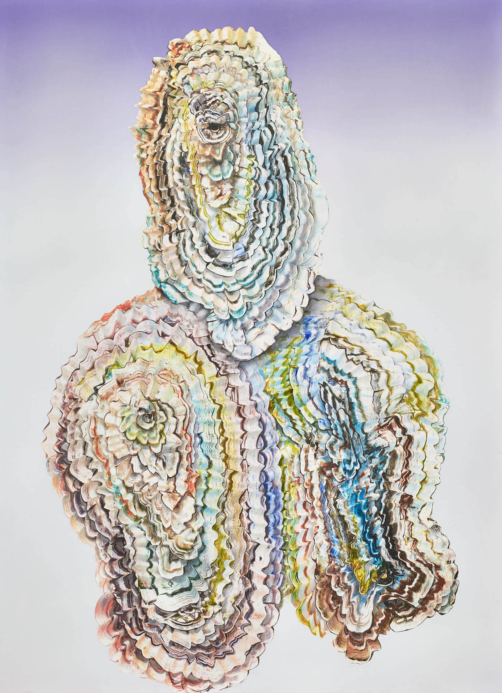 Neonatal Refractions N°30, 2018, 104 x 76 cm, oil and varnish on MDF