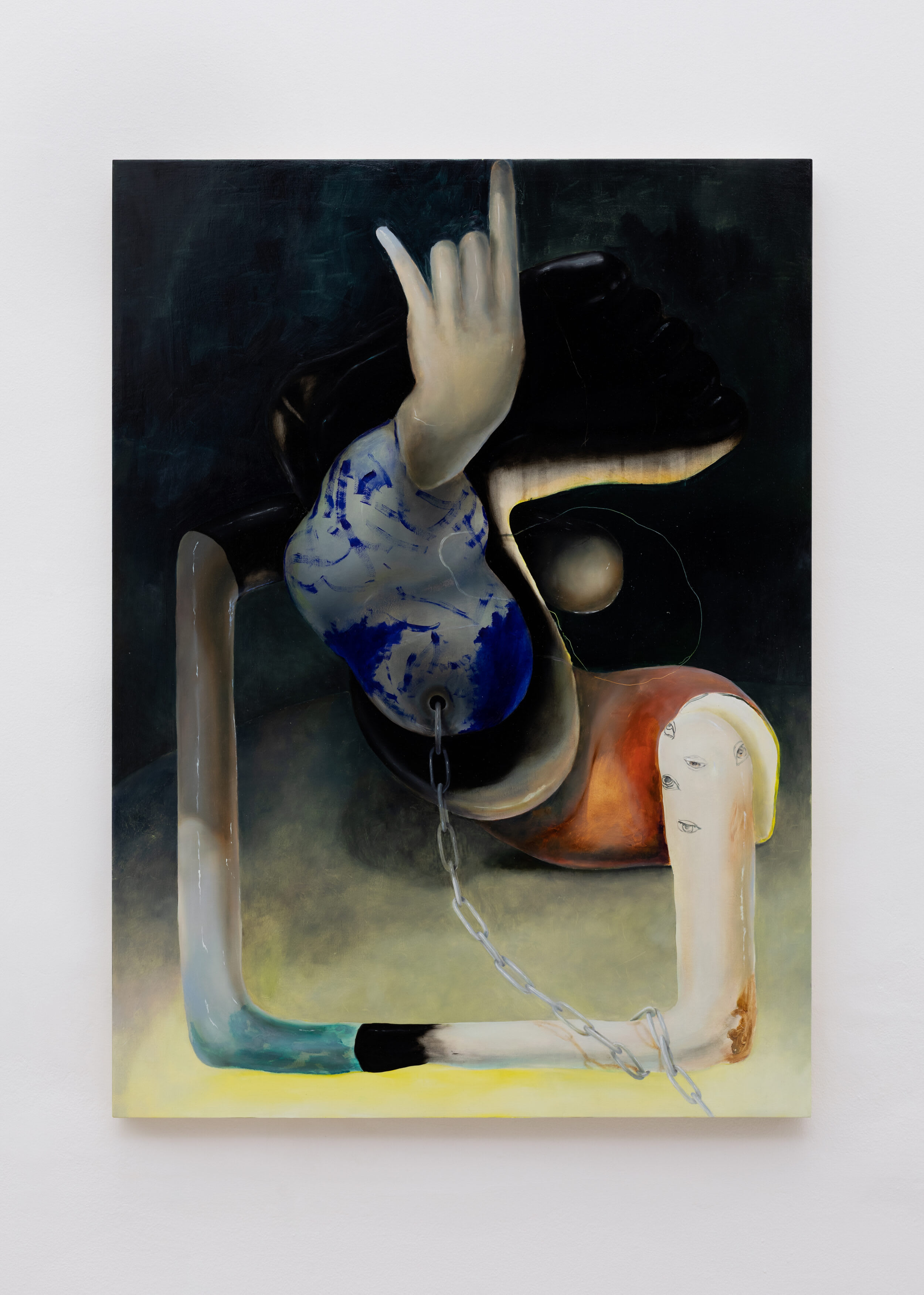 Plastizität als Voraussetzung, 2020, 104 x 76 cm, oil and varnish on MDF