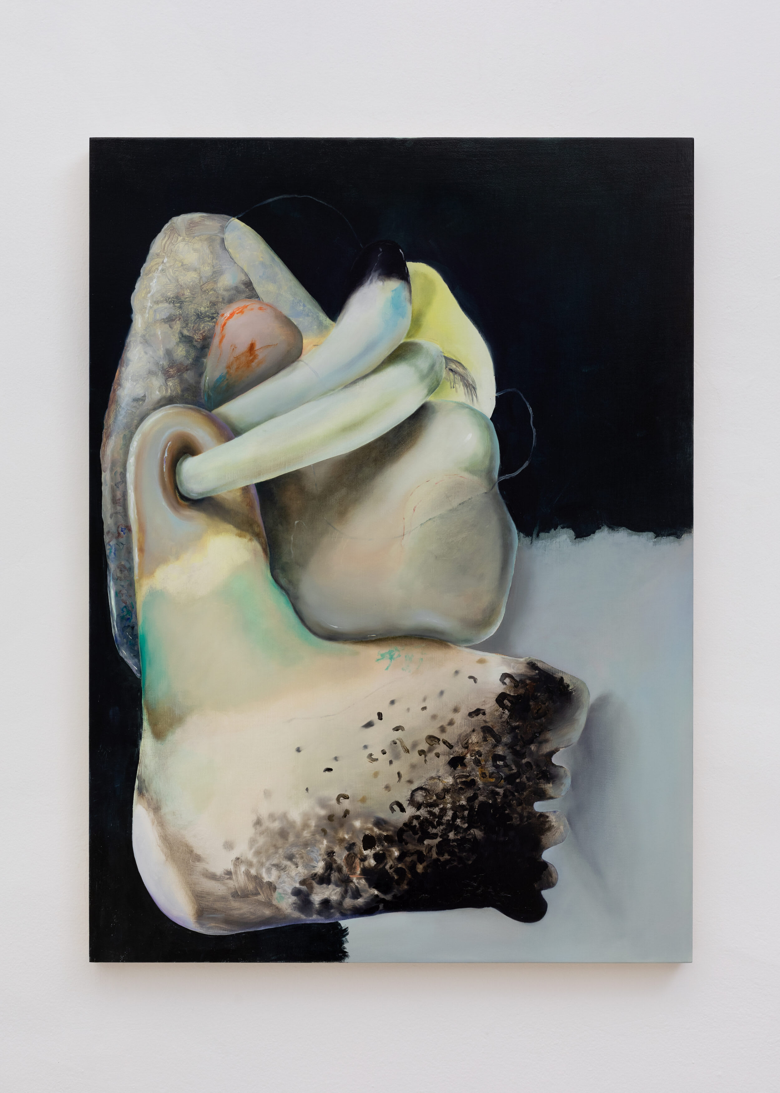 Plastizität als Voraussetzung, 2020, 104 x 76 cm, oil and varnish on MDF