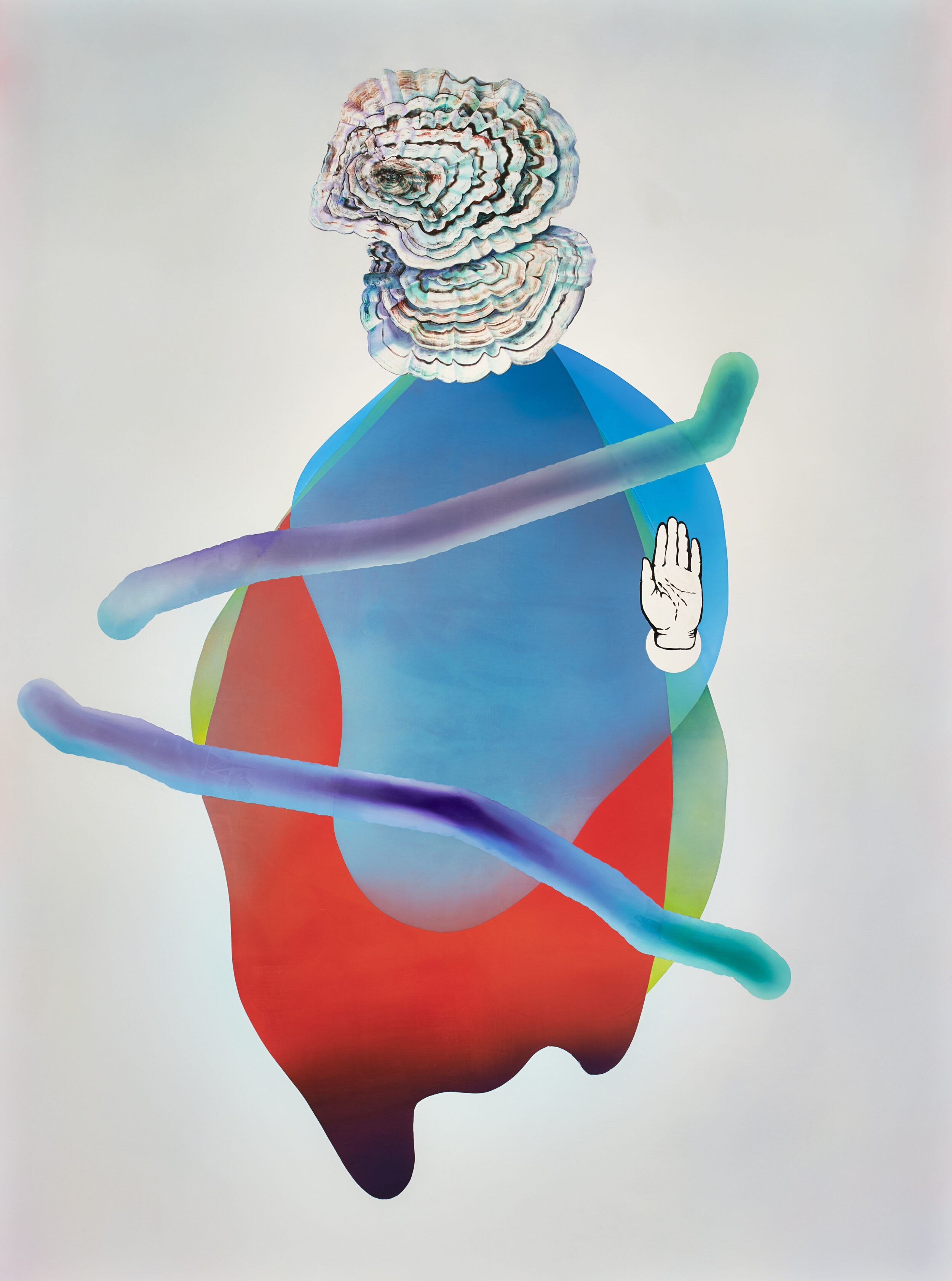 Neonatal Refractions N°32, 2018, 188 x 139 cm, oil and varnish on MDF