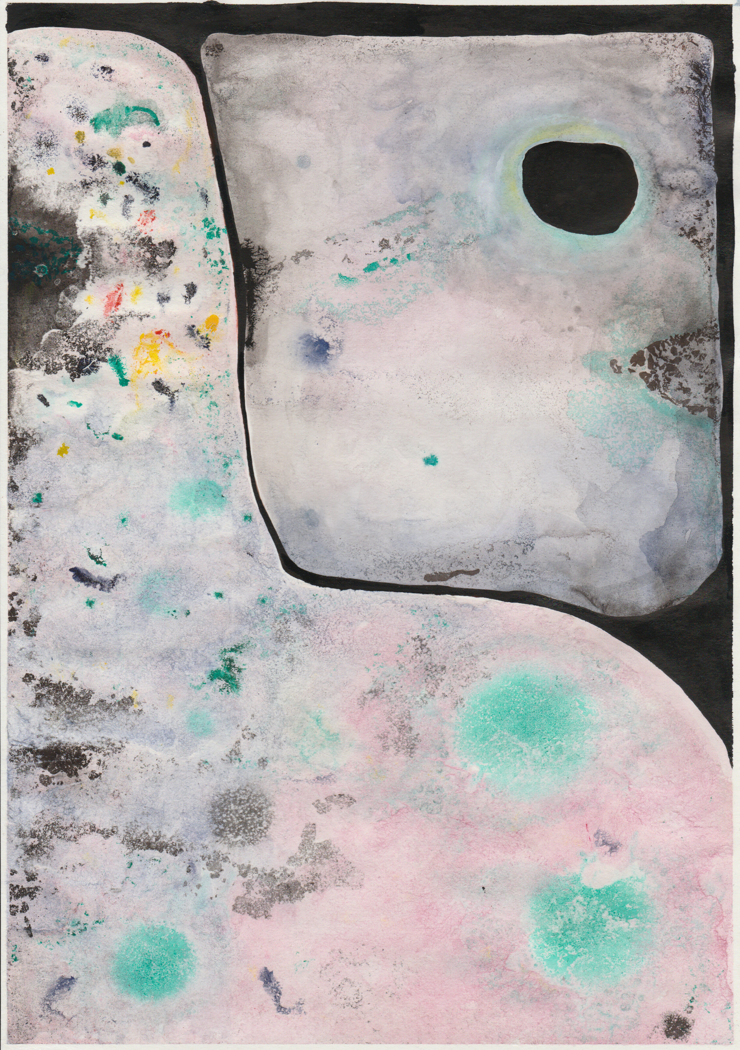 Passung ohne An, 2019, 29,7 x 21 cm, indian ink and pencil on paper