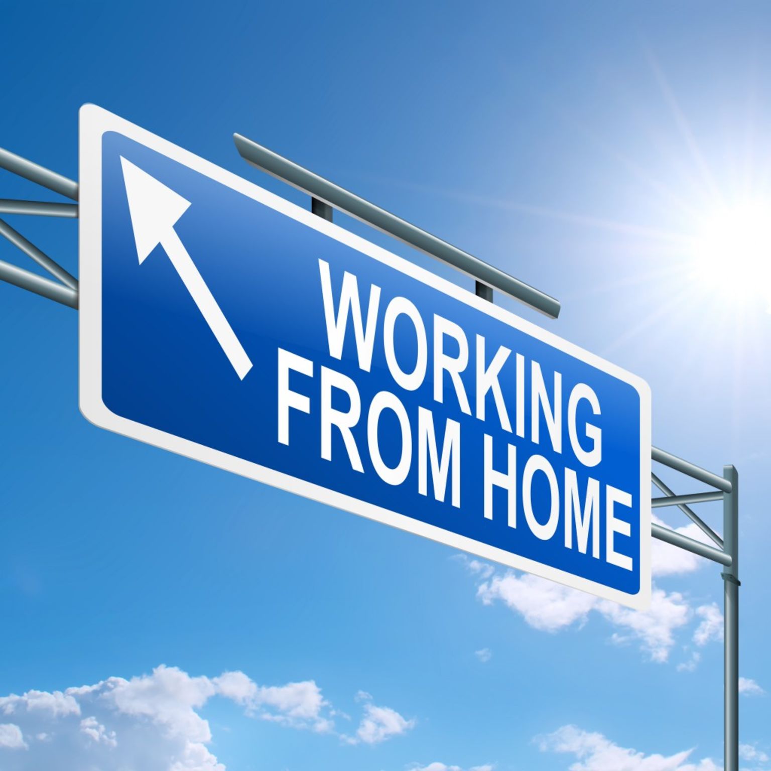 Working from home sign