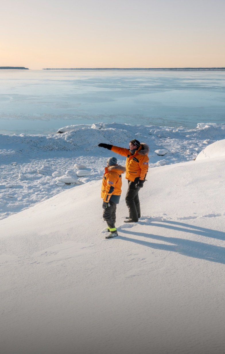 The frozen St. Lawrence River