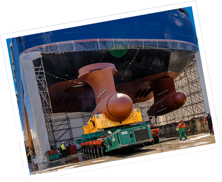 Installation of Azipod propulsion units