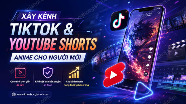 Khóa Học Xây Kênh Tiktok Và Youtube Shorts Anime Cho Người Mới