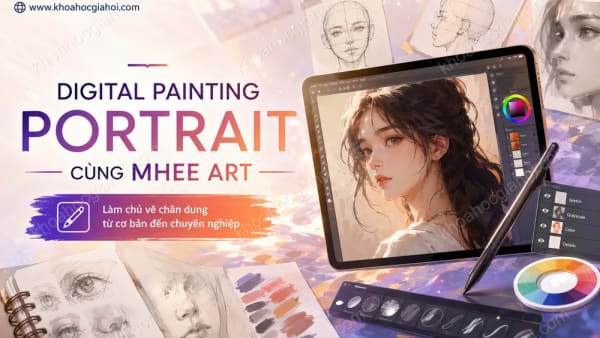 Khóa Học Digital Painting Portrait Cùng Mhee Art