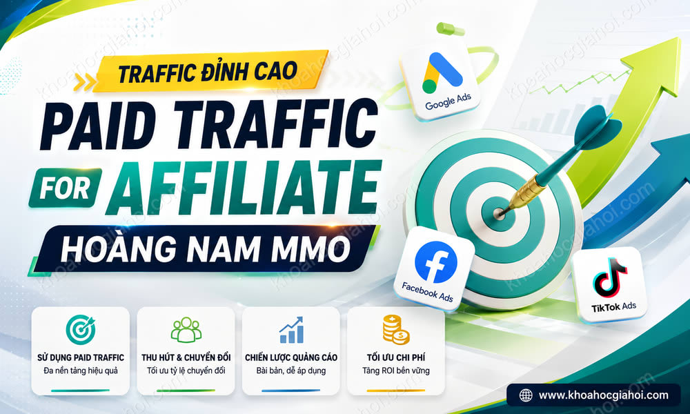 Khóa Học Paid Traffic For Affiliate Hoàng Nam MMO