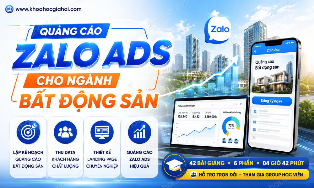 Khóa Học Quảng Cáo Zalo Ads Cho Ngành Bất Động Sản