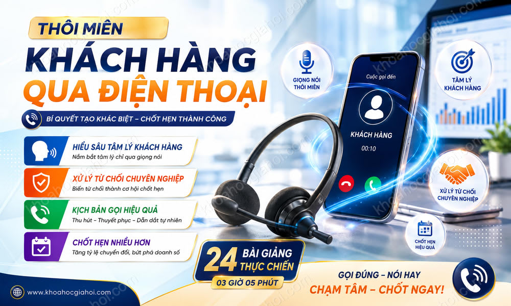 Khóa Học Thôi Miên Khách Hàng Qua Điện Thoại