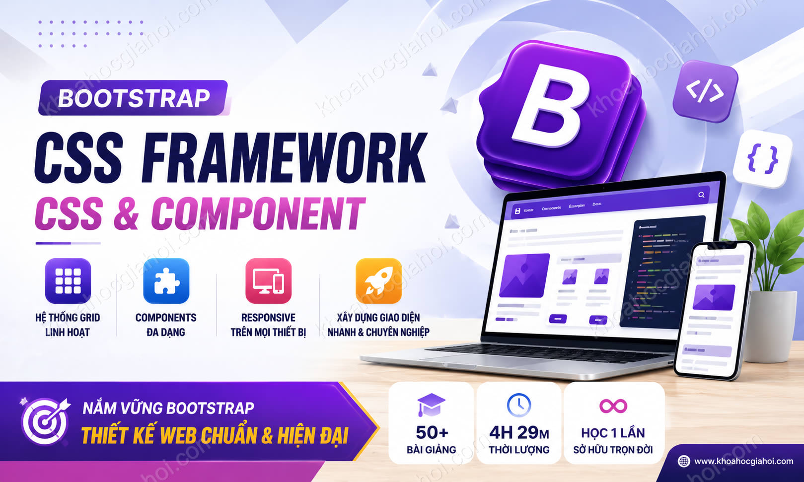 Khóa Học Bootstrap Css Framework - Css & Component