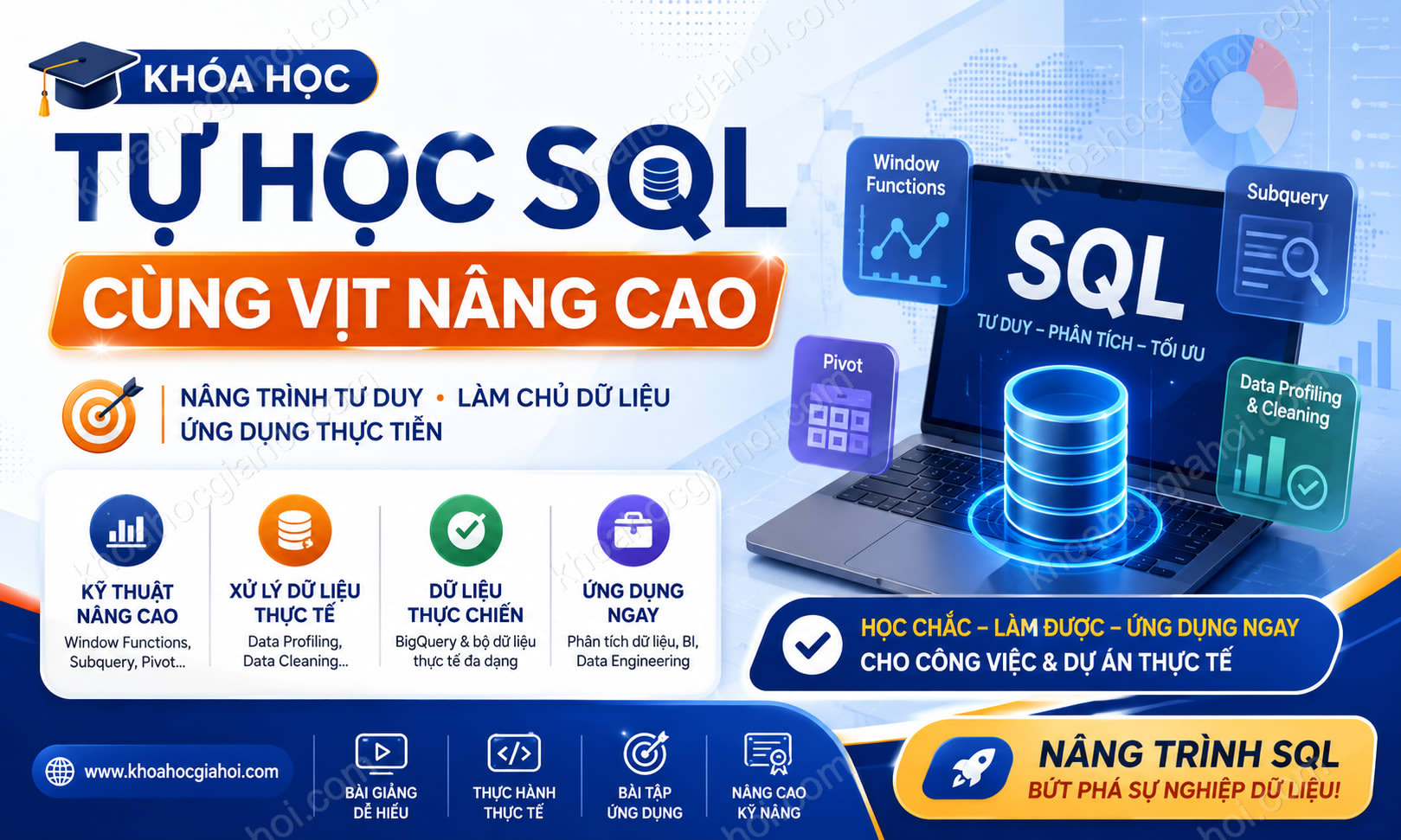Khóa Học Tự Học Sql Cùng Vịt Nâng Cao