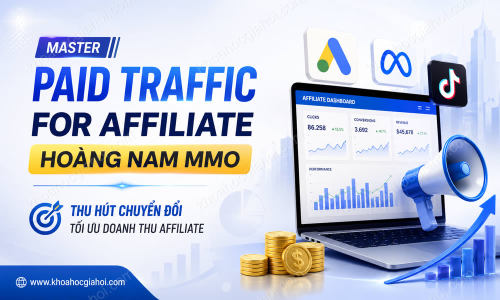 Khóa Học Paid Traffic For Affiliate Hoàng Nam MMO