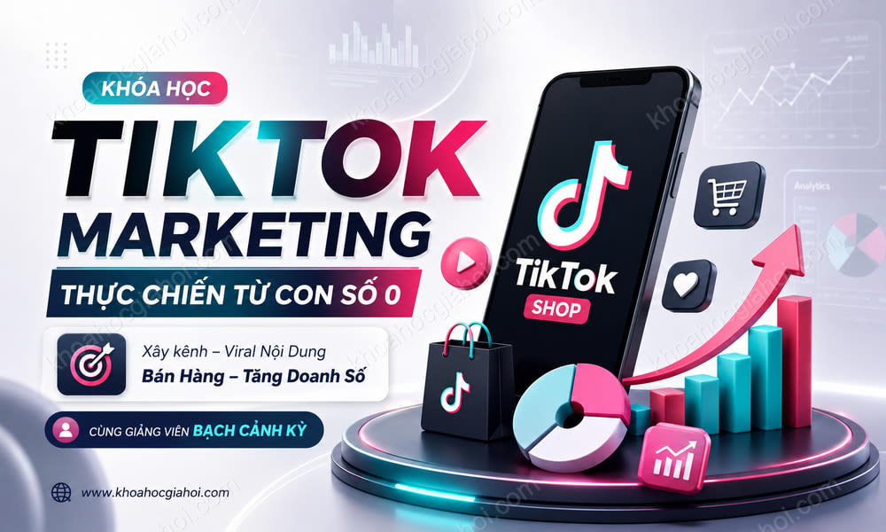 Khóa Học Tiktok Marketing Thực Chiến Từ Con Số 0 Cùng Bạch Cảnh Kỳ