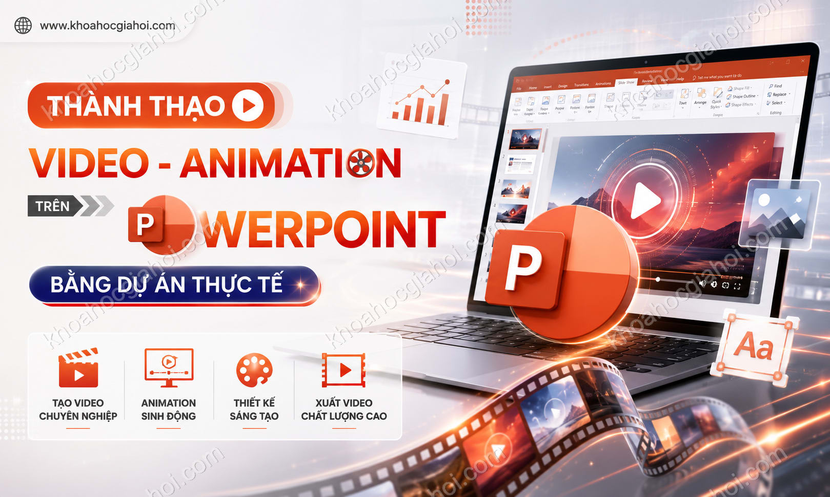 Khóa Học Thành Thạo Video - Animation Trên Powerpoint Bằng Dự Án Thực Tế
