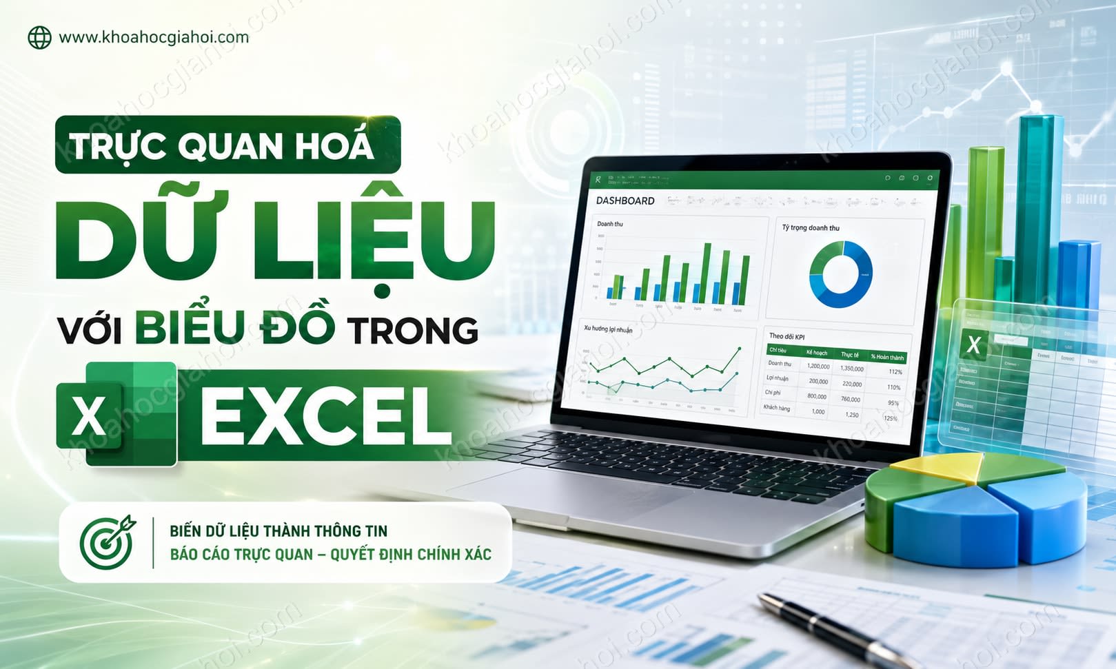 Trực Quan Hoá Dữ Liệu Với Biểu Đồ Trong Excel – Dashboard Và Data Visualization