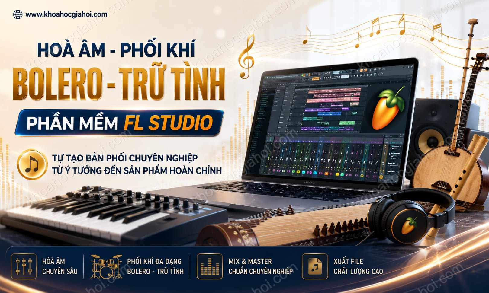 Khoá Học Hoà Âm Phối Khí Nhạc Bolero – Trữ Tình – Phần Mềm Fl Studio