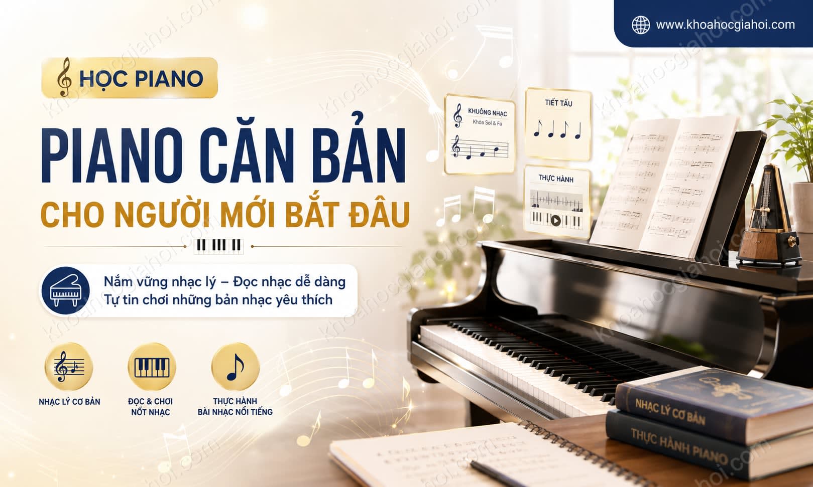 Khóa Học Piano Căn Bản Cho Người Mới Bắt Đầu