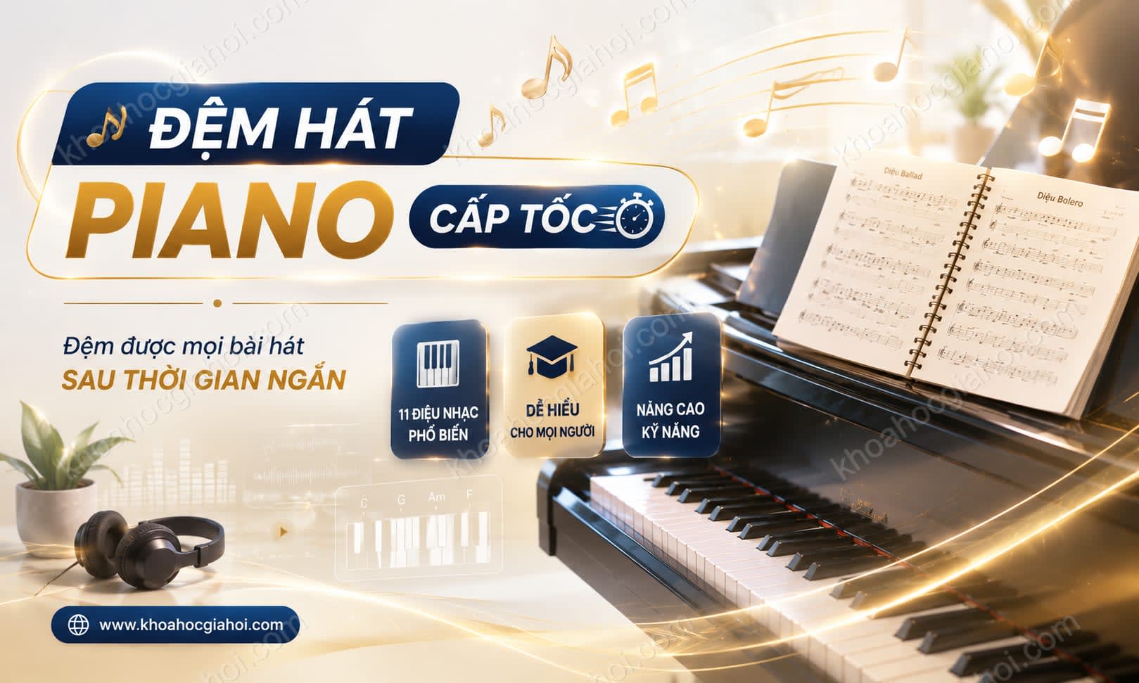 Khóa Học Đệm Hát Piano Cấp Tốc Khóa Học Đệm Hát Piano Cấp Tốc