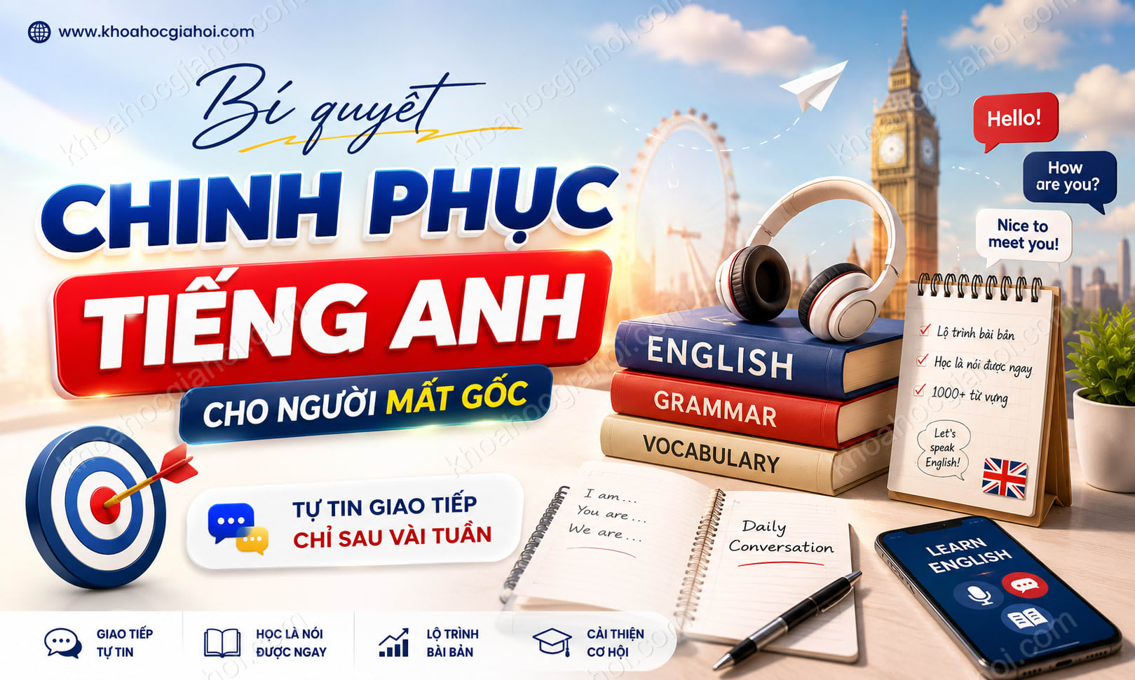 Khóa Học Bí Quyết Chinh Phục Tiếng Anh Cho Người Mất Gốc