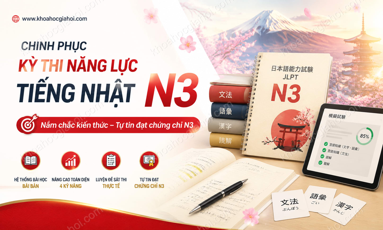 Khóa Học Chinh Phục Kỳ Thi Năng Lực Tiếng Nhật N3