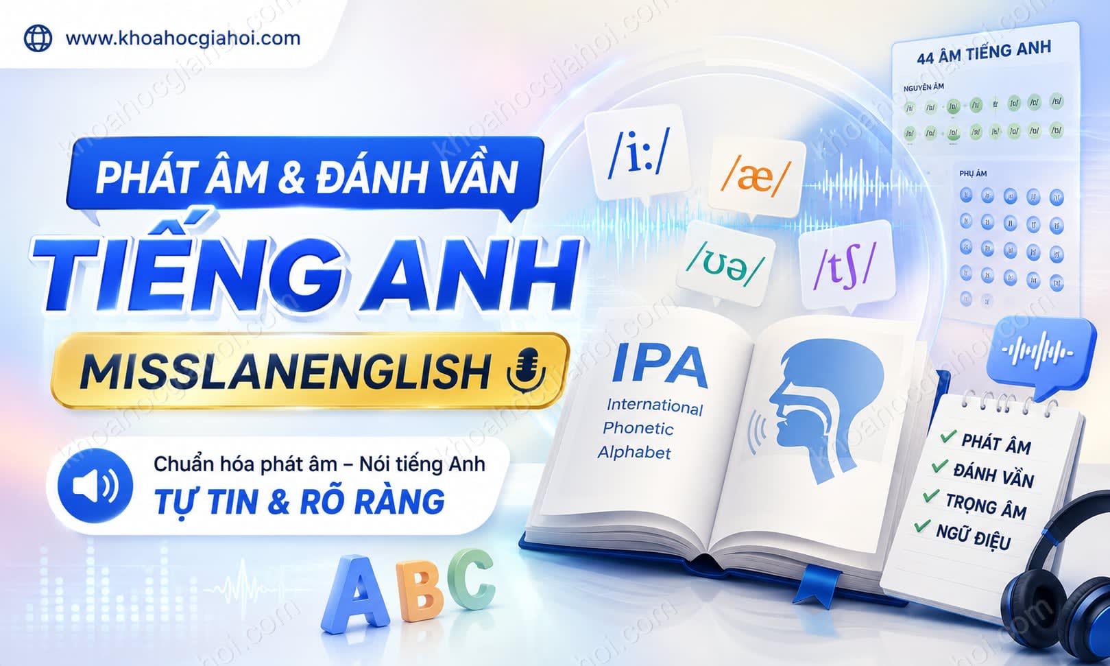 Khóa Học Phát Âm & Đánh Vần Tiếng Anh Misslanenglish