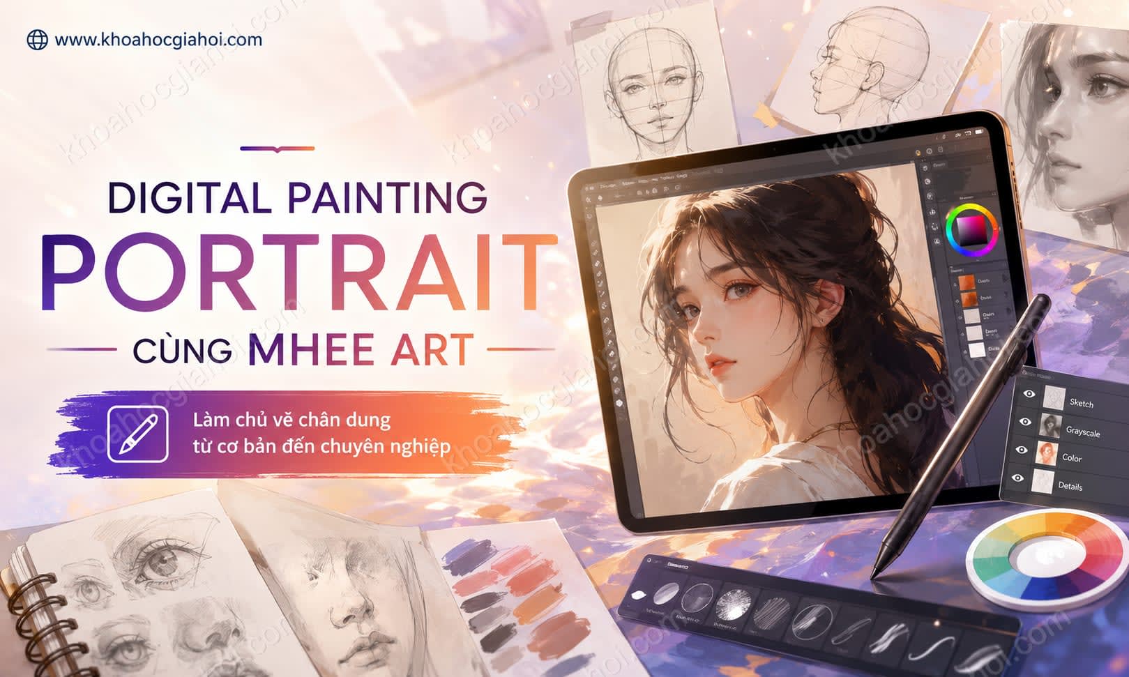 Khóa Học Digital Painting Portrait Cùng Mhee Art Khóa Học Digital Painting Portrait Cùng Mhee Art