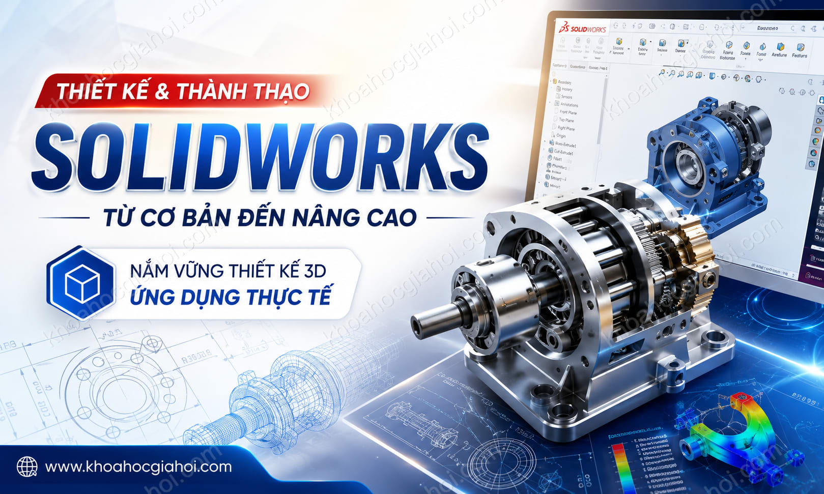 Khóa Học Thiết Kế Và Thành Thạo Solidworks Từ Cơ Bản Đến Nâng Cao