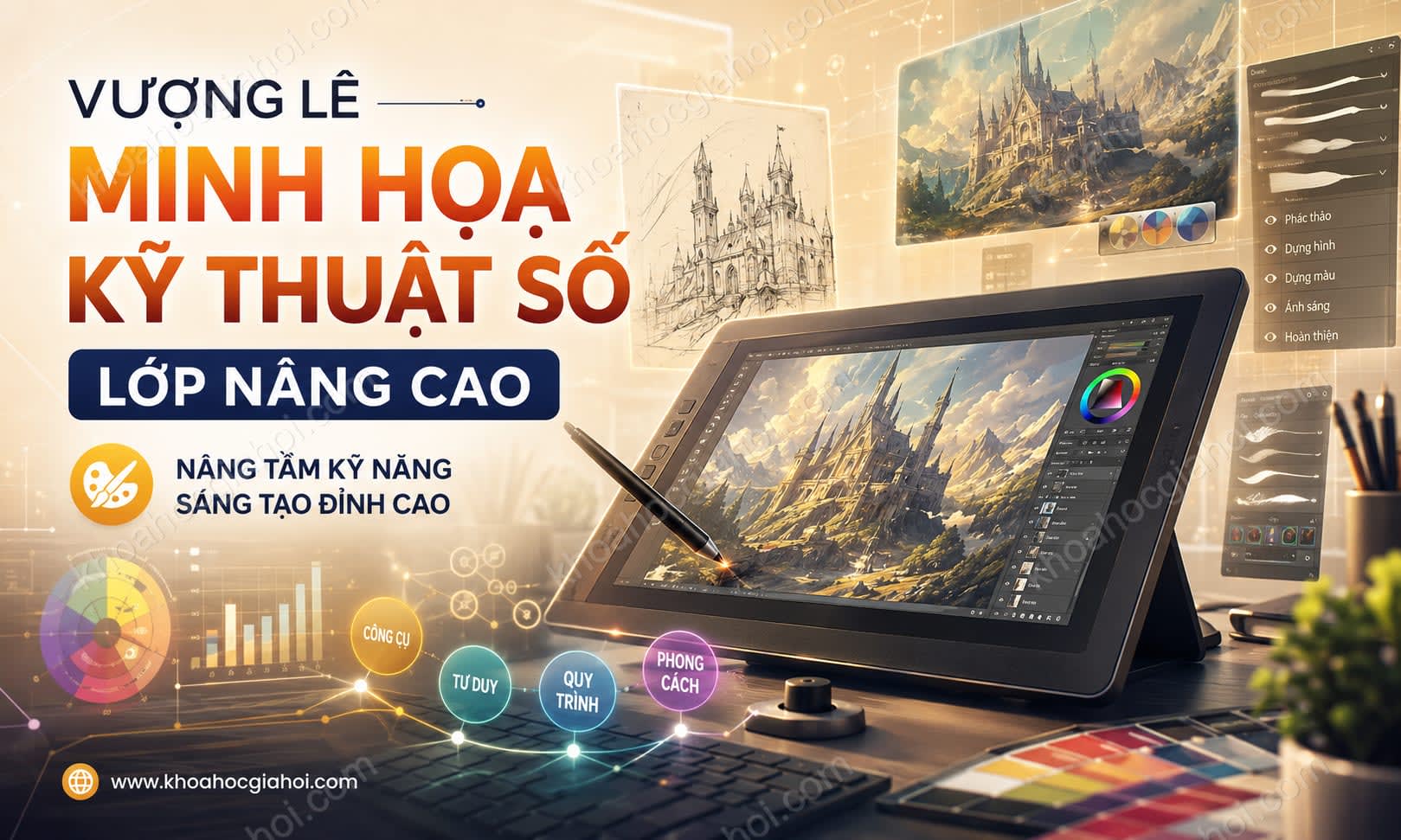 Khóa Học Vượng Lê Minh Họa Kỹ Thuật Số – Lớp Nâng Cao Khóa Học Vượng Lê Minh Họa Kỹ Thuật Số – Lớp Nâng Cao