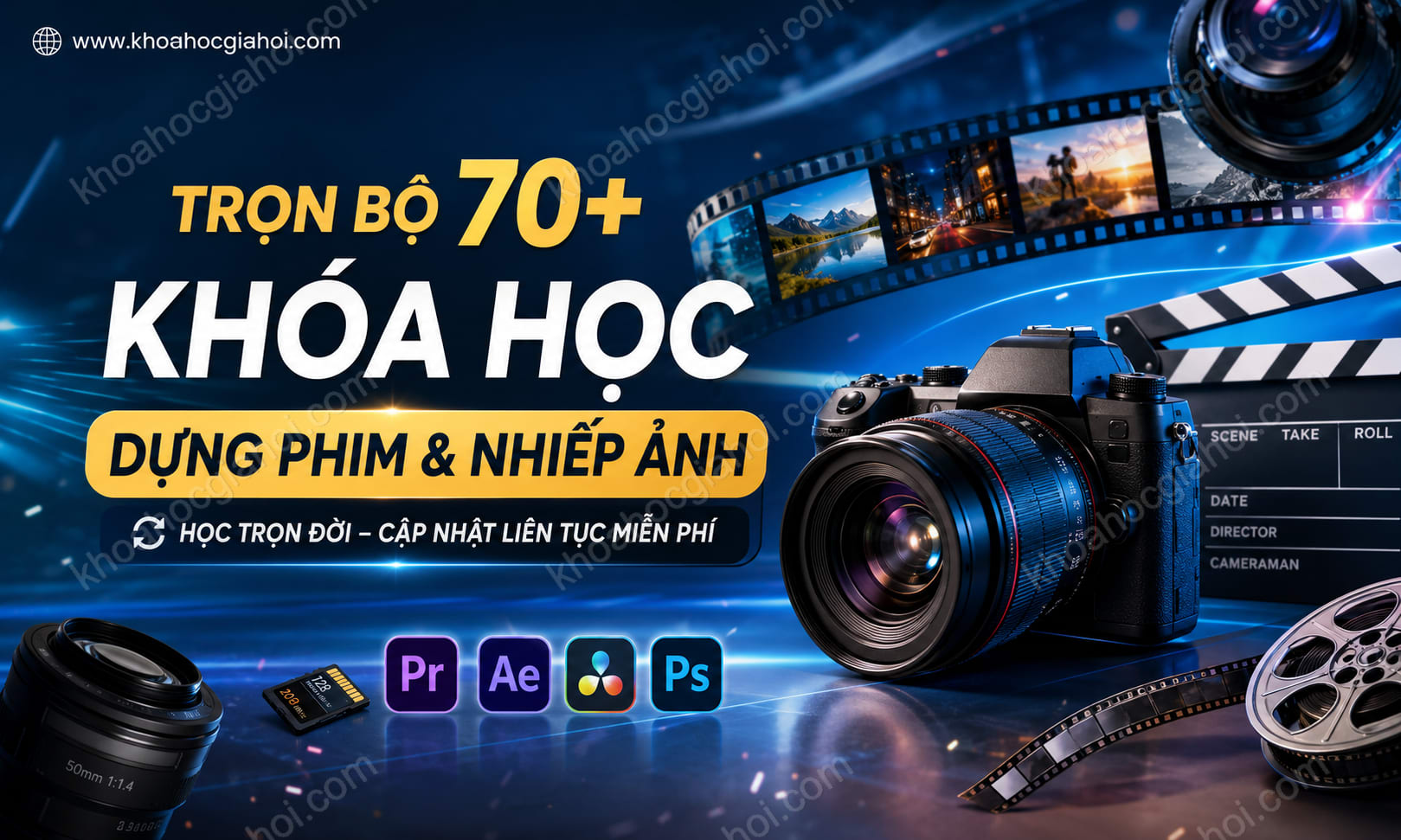Trọn Bộ 70+ Khóa Học Dựng Phim Và Nhiếp Ảnh – Học Trọn Đời, Cập Nhật Liên Tục Miễn Phí