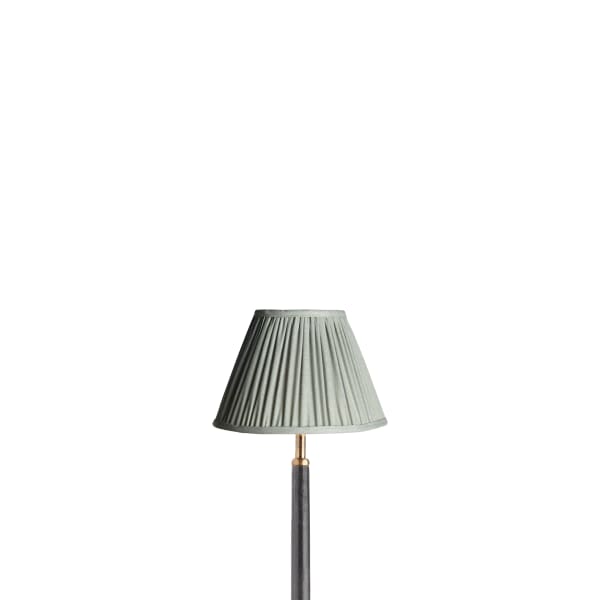 20cm empire gathered lampshade in smog stonewashed linen
