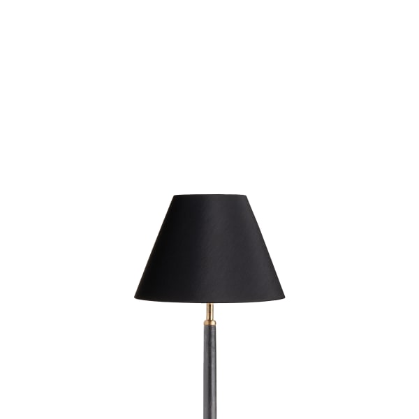 25cm empire lampshade in black with glasgow gold interior