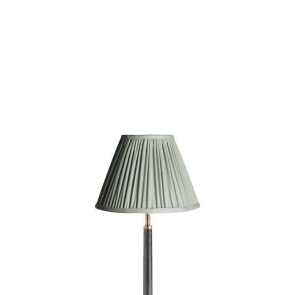 25cm empire gathered lampshade in smog stonewashed linen