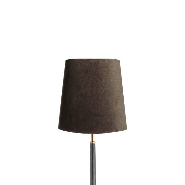 25cm tall tapered lampshade in thunder velvet