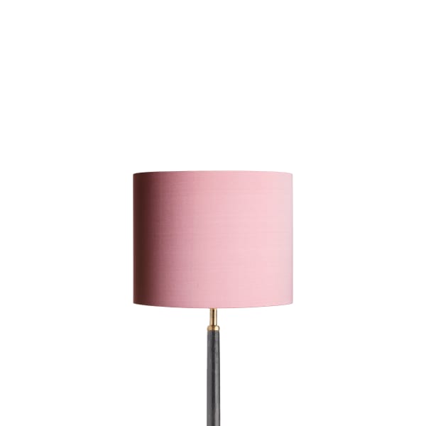 25cm drum lampshade in antique rose dupion silk