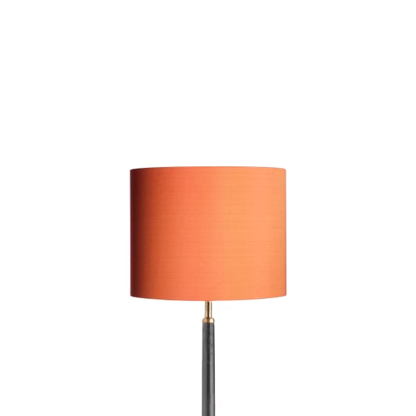 25cm drum lampshade in saffron dupion silk