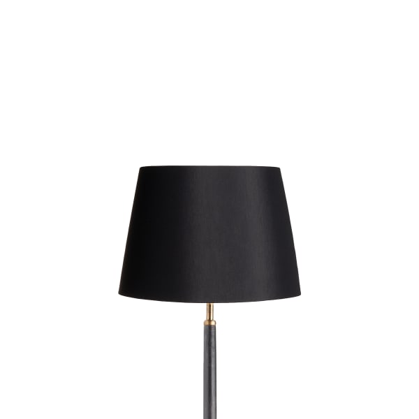 30cm straight empire lampshade in black silk with glasgow gold interior